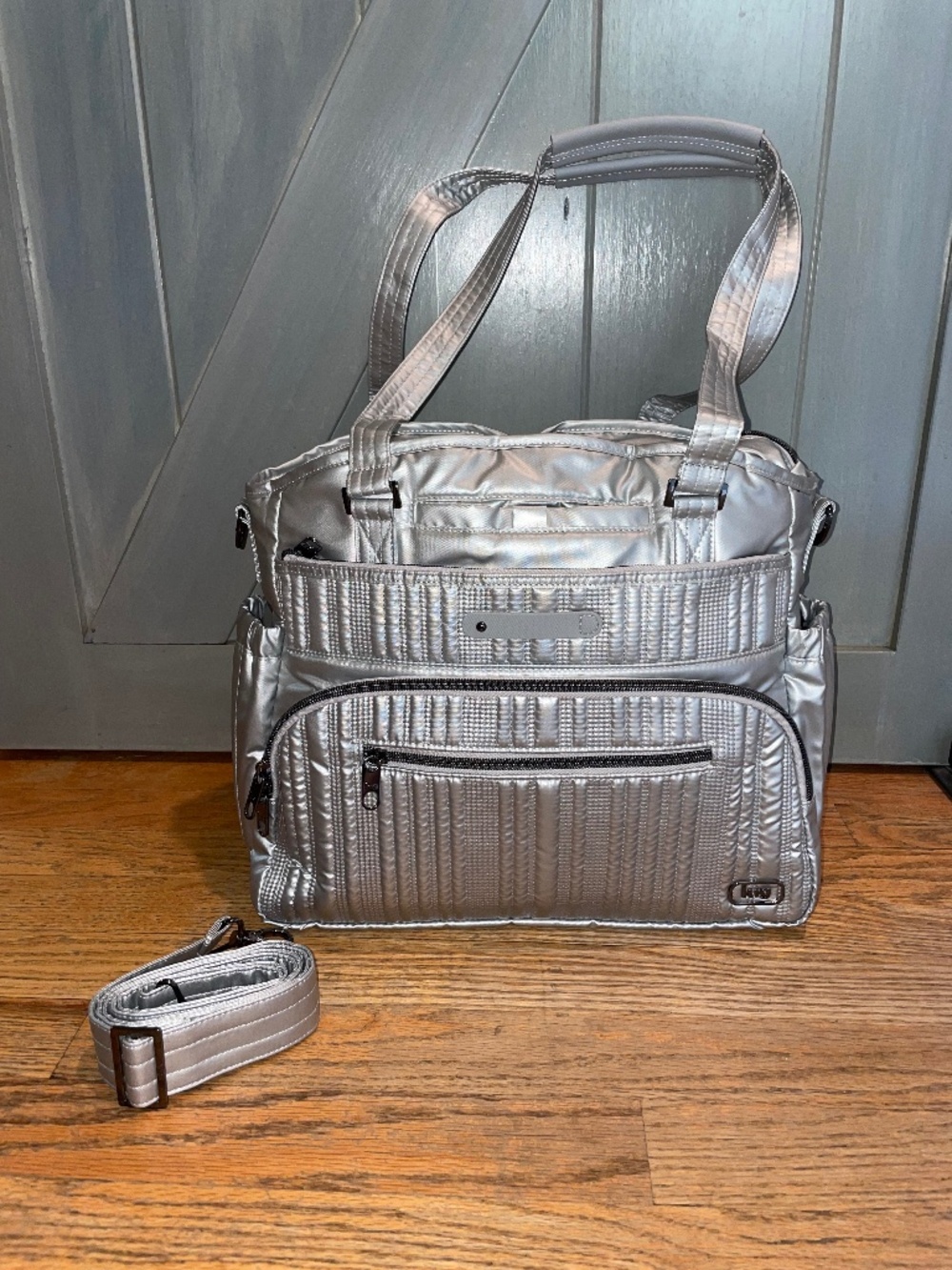 Lug Windjammer Apollycon LE Metallic Silver Convertible Tote
